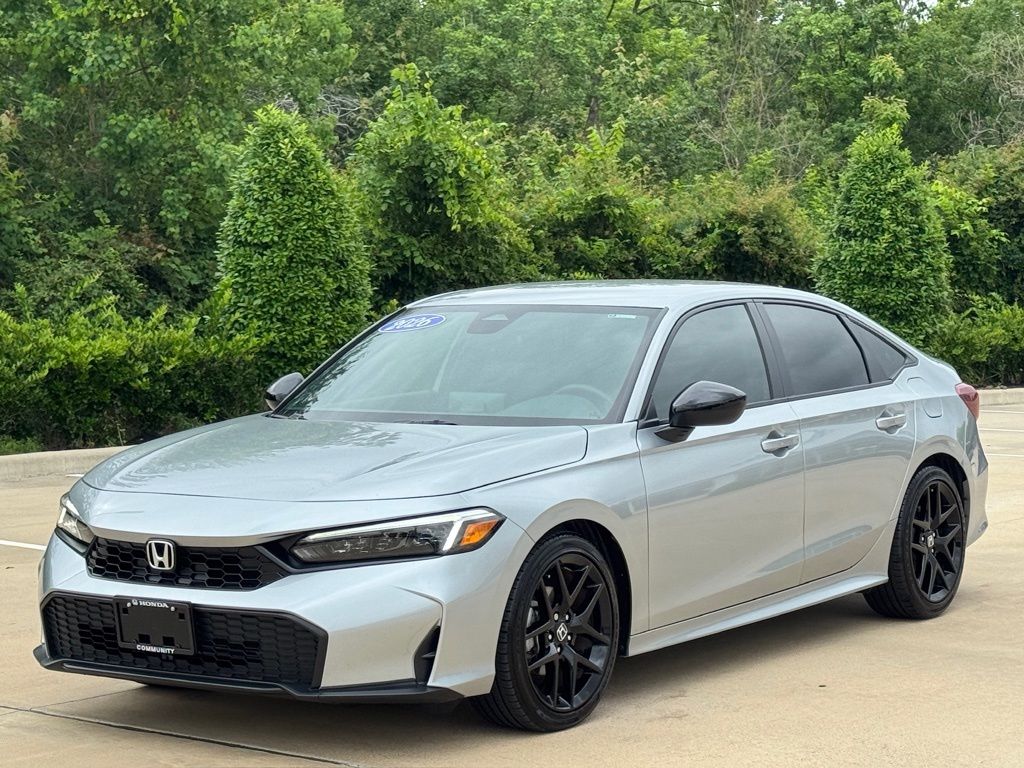 2026 Honda Civic Sport Silver at Classic Honda Galveston