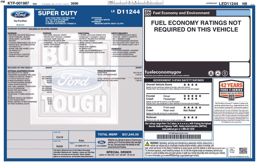 Used 2020 White Ford XL image 17