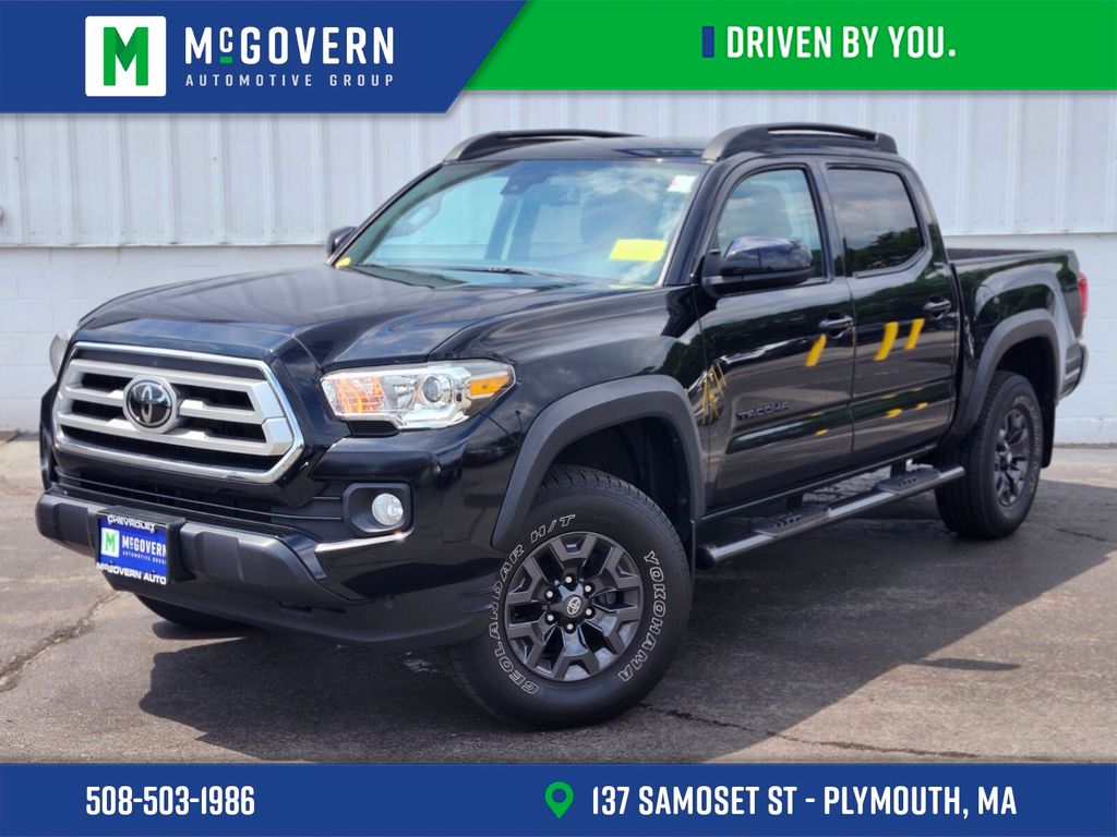 Midnight Black Metallic 2021 Toyota Tacoma Pickup Truck Four-Wheel Drive 6-Speed Automatic