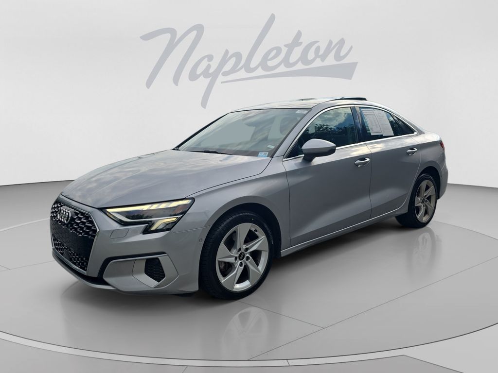 Silver 2024 Audi A3 Sedan Front-Wheel Drive 7-Speed Automatic