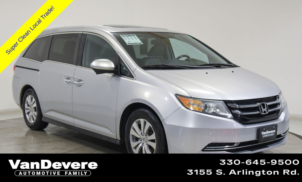 Silver 2014 Honda Odyssey EX-L FWD Minivan Front-Wheel Drive 6-Speed Automatic