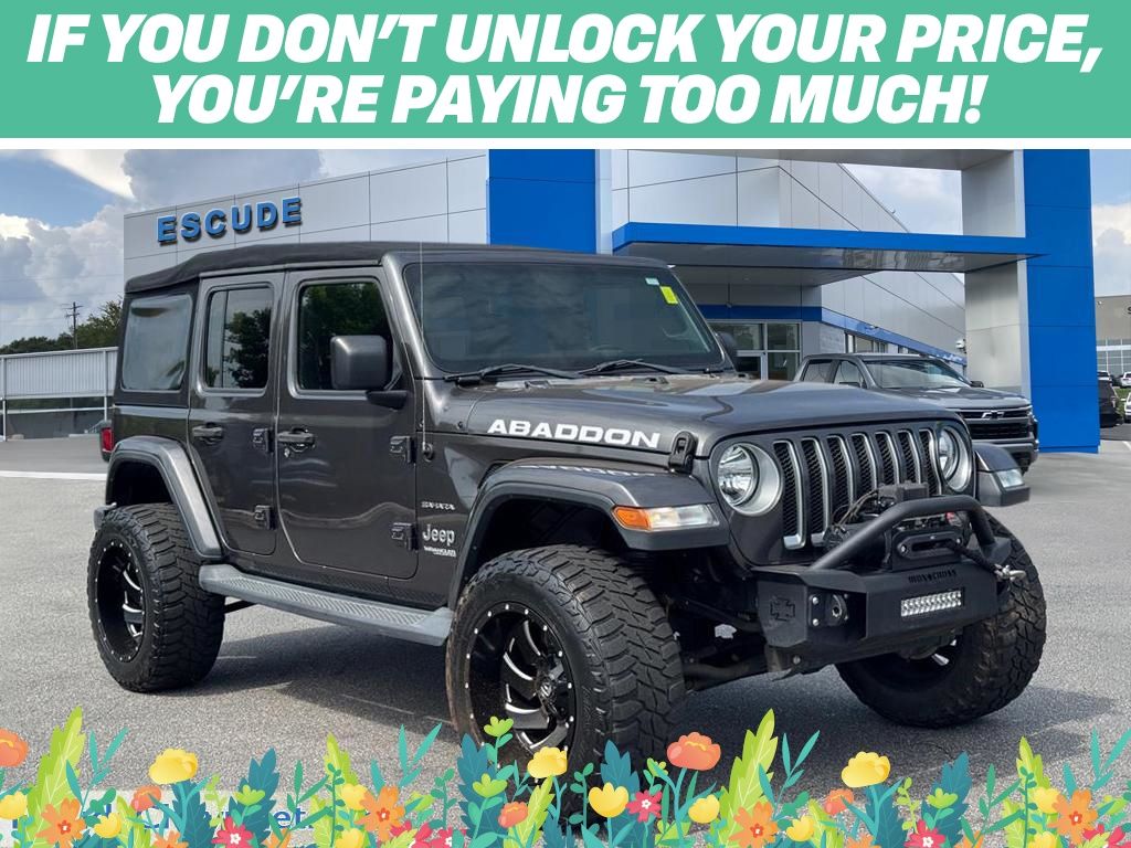 Gray (Granite Crystal Metallic Clearcoat) 2018 Jeep Wrangler Unlimited Sahara 4WD SUV / Crossover Four-Wheel Drive 8-Speed Automatic