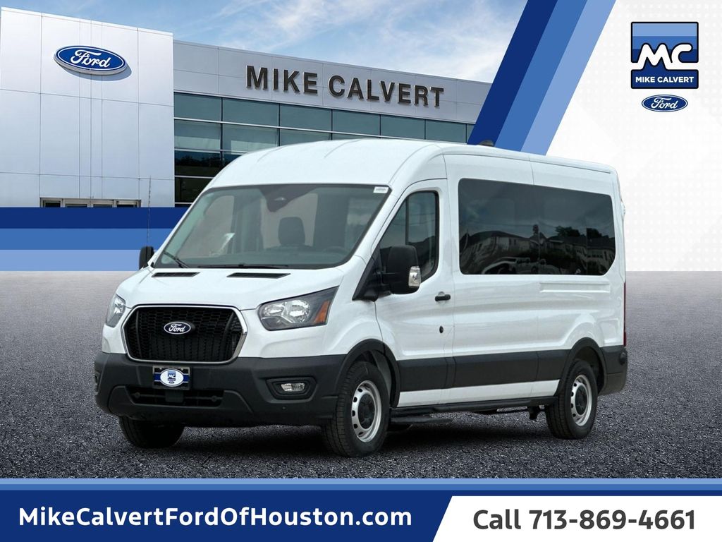 Oxford White 2027 Ford Transit Passenger Van Rear-Wheel Drive 