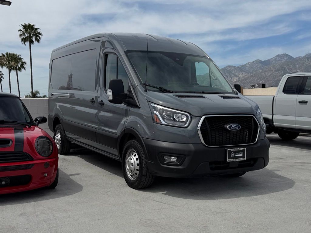 Gray Metallic 2023 Ford Transit Cargo 350 Medium Roof AWD Van All-Wheel Drive