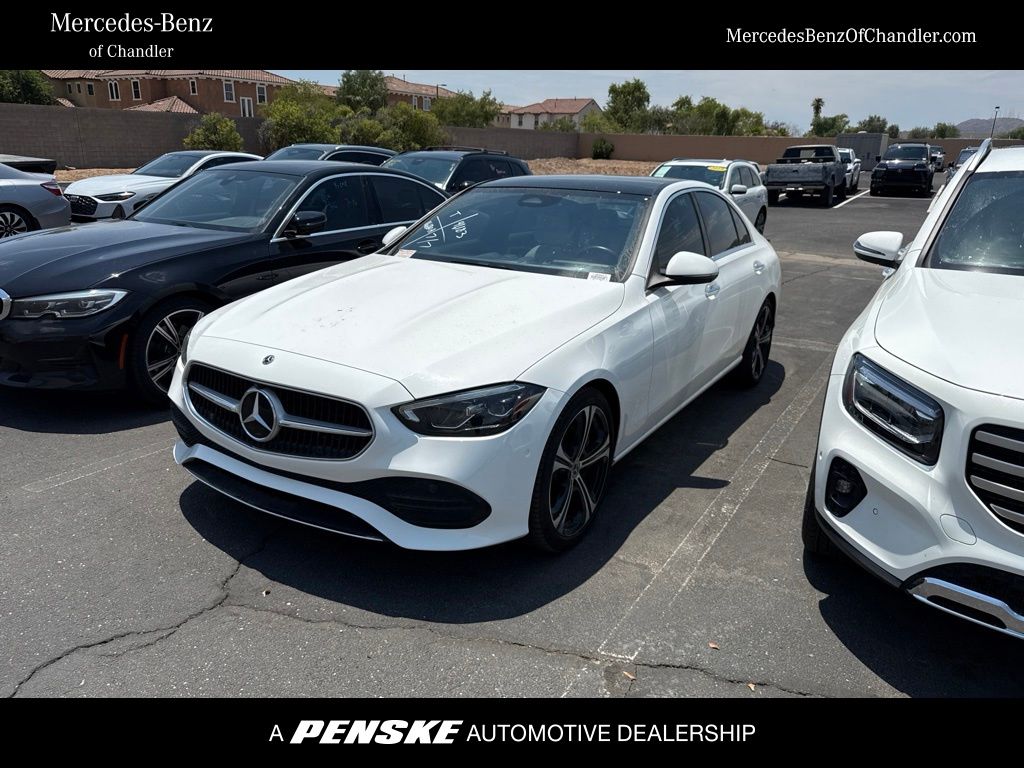 Polar White 2022 Mercedes-Benz C-Class Sedan Rear-Wheel Drive 9-Speed Automatic