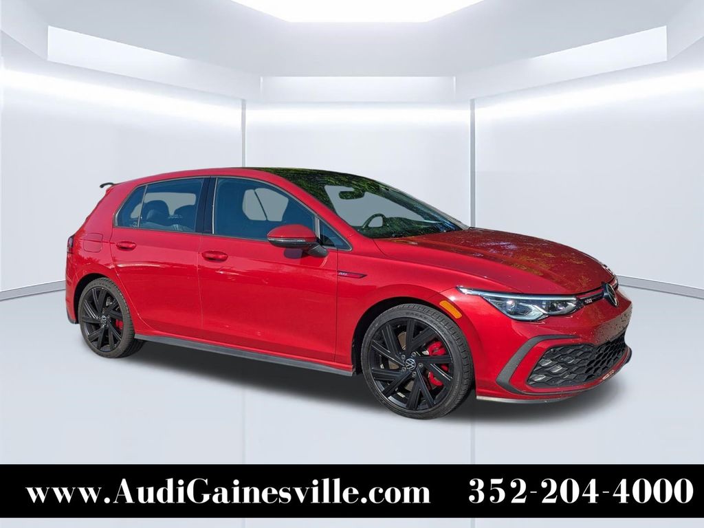 Red Metallic 2022 Volkswagen Golf GTI Hatchback Front-Wheel Drive 7-Speed Dual Clutch