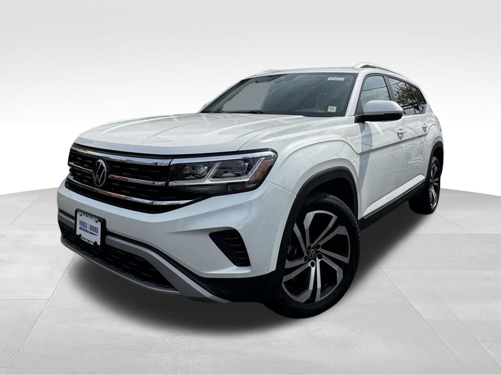 Opal White Pearl 2023 Volkswagen Atlas 8-Speed Automatic