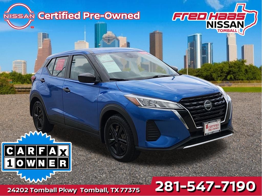 Electric Blue Metallic 2021 Nissan Kicks S FWD SUV / Crossover Front-Wheel Drive Continuously Variable Transmission