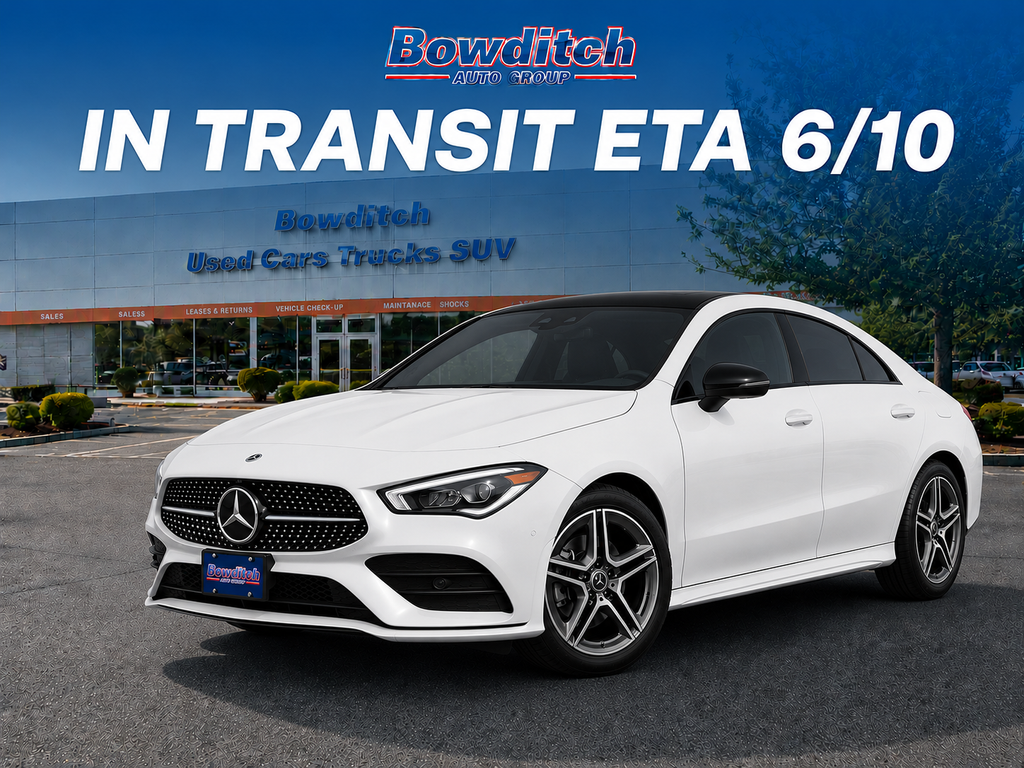 Polar White 2023 Mercedes-Benz CLA 250 4MATIC Coupe All-Wheel Drive 7-Speed Automatic