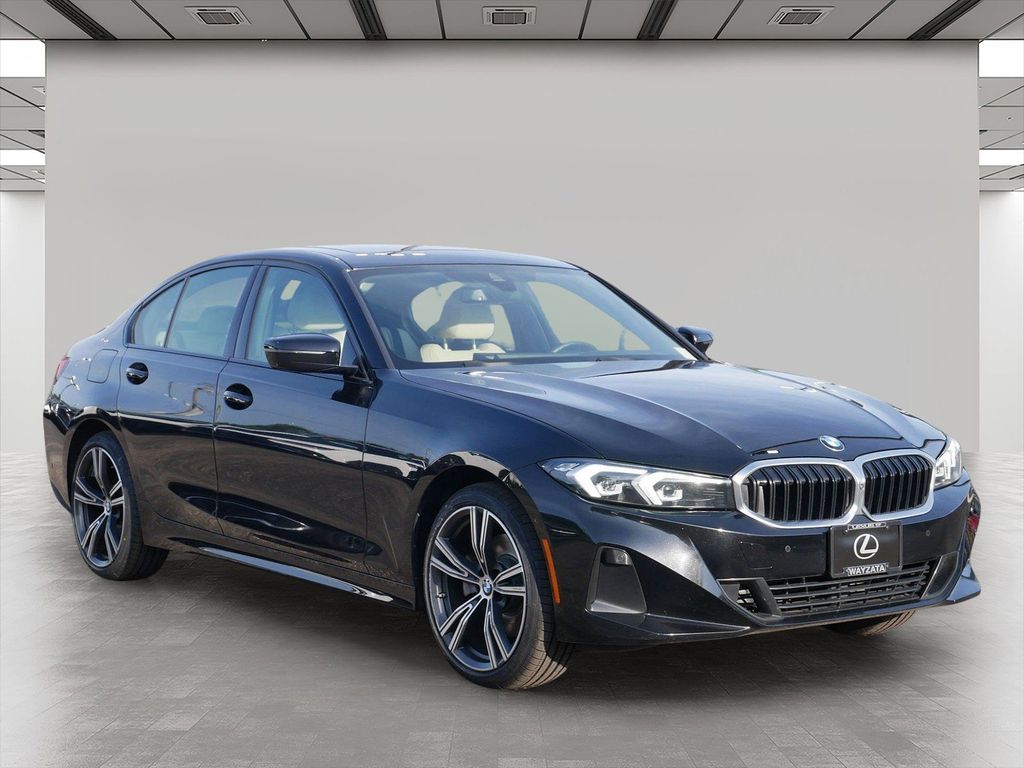 Jet Black 2023 BMW 3 Series Sedan All-Wheel Drive 8-Speed Automatic