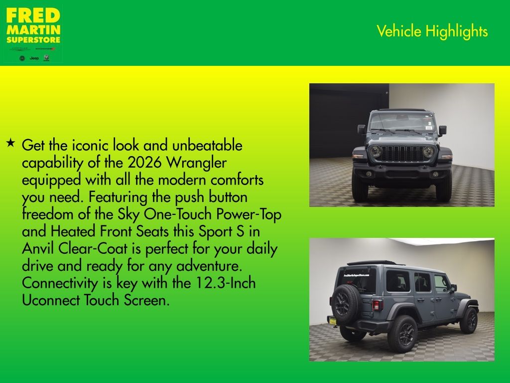 new 2026 Jeep Wrangler car, priced at $47,623