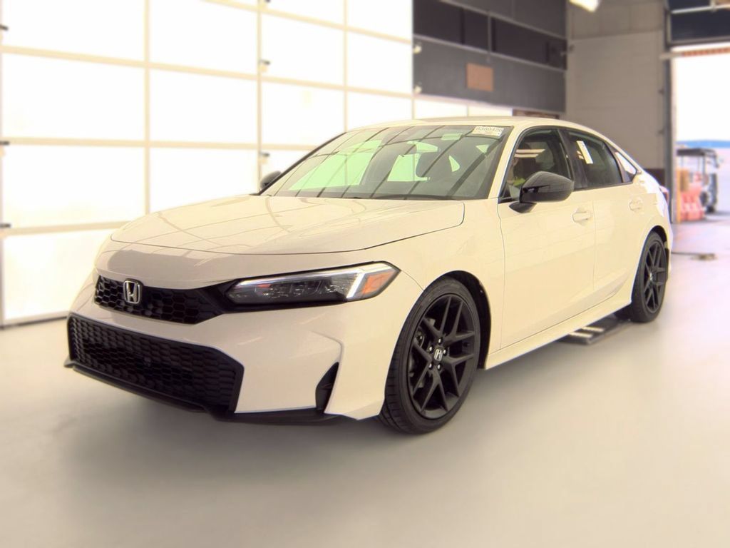 White 2025 Honda Civic Sedan Front-Wheel Drive Continuously Variable Transmission