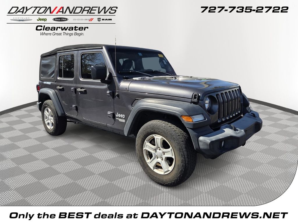 Gray (Granite Crystal Metallic Clearcoat) 2018 Jeep Wrangler Unlimited Sport S 4WD SUV / Crossover Four-Wheel Drive 6-Speed Manual