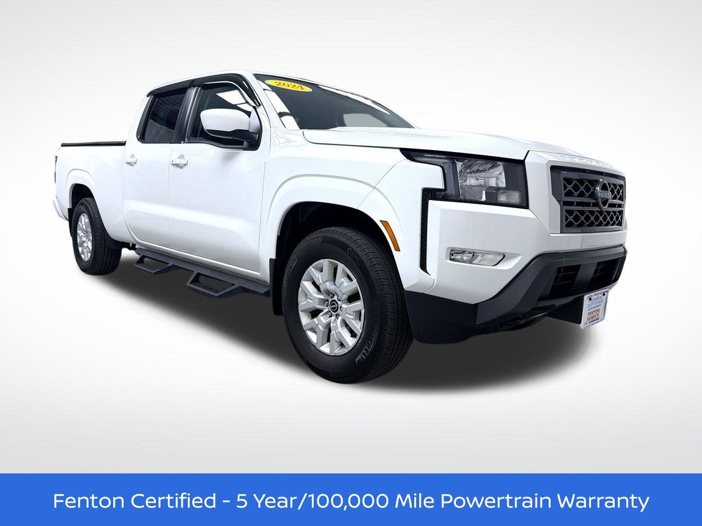 Glacier White 2024 Nissan Frontier SV Crew Cab LB 4WD Pickup Truck Four-Wheel Drive 9-Speed Automatic Overdrive