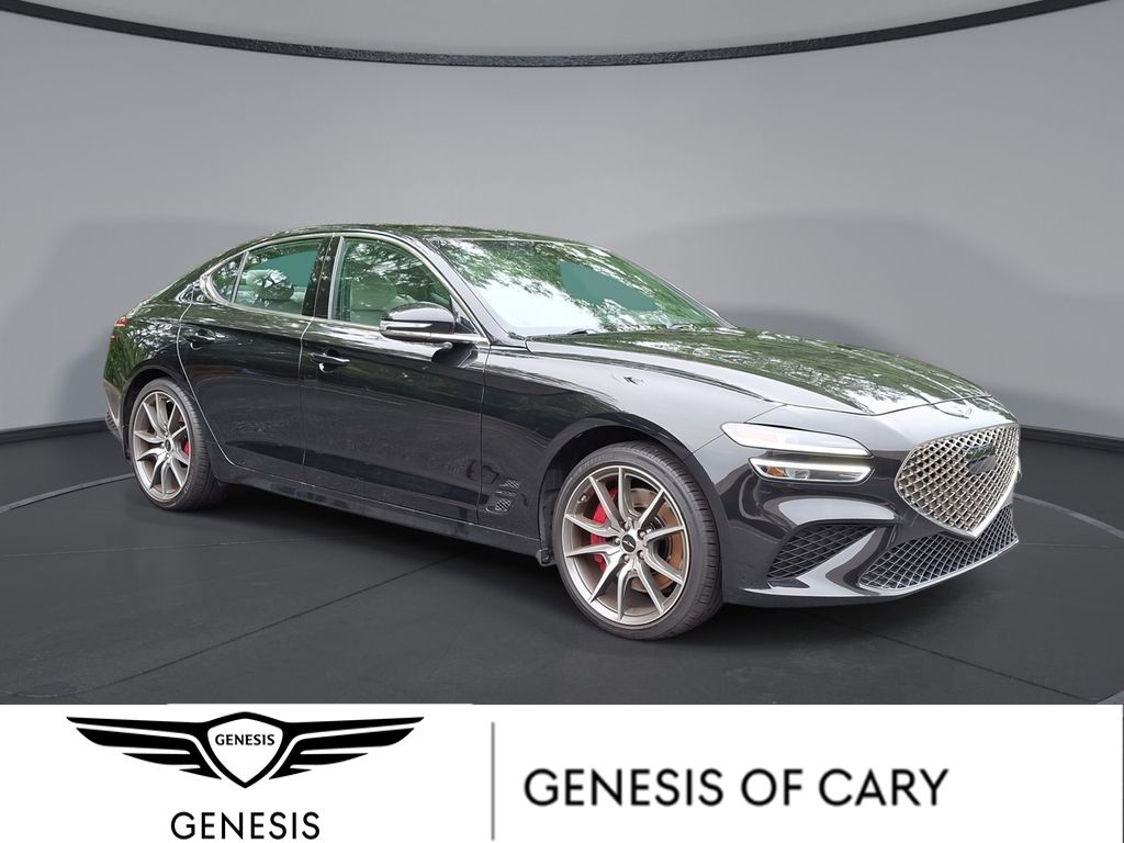 Vik Black 2025 Genesis G70 Sedan Rear-Wheel Drive 8-Speed Automatic