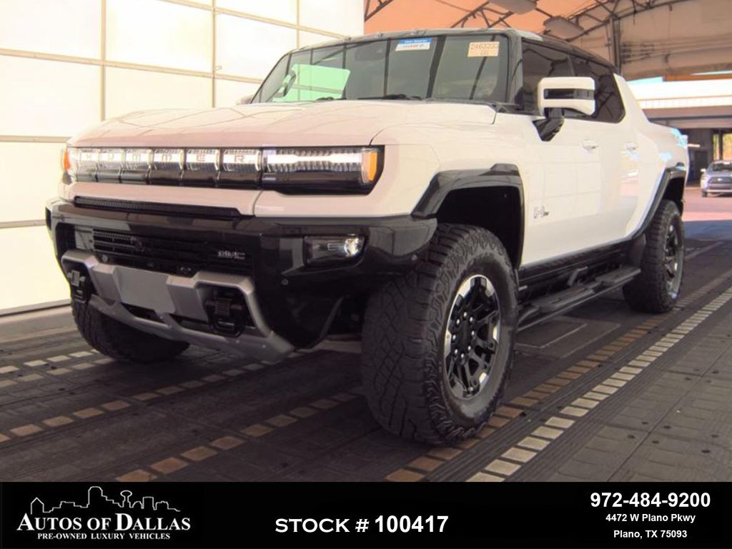 Interstellar White 2023 GMC Hummer EV Pickup Pickup Truck All-Wheel Drive 1-Speed Automatic