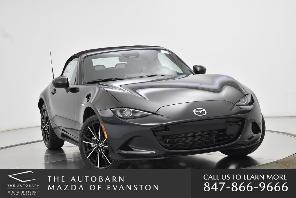 Jet Black Mica 2025 Mazda MX-5 Miata Convertible Rear-Wheel Drive 6-Speed Automatic