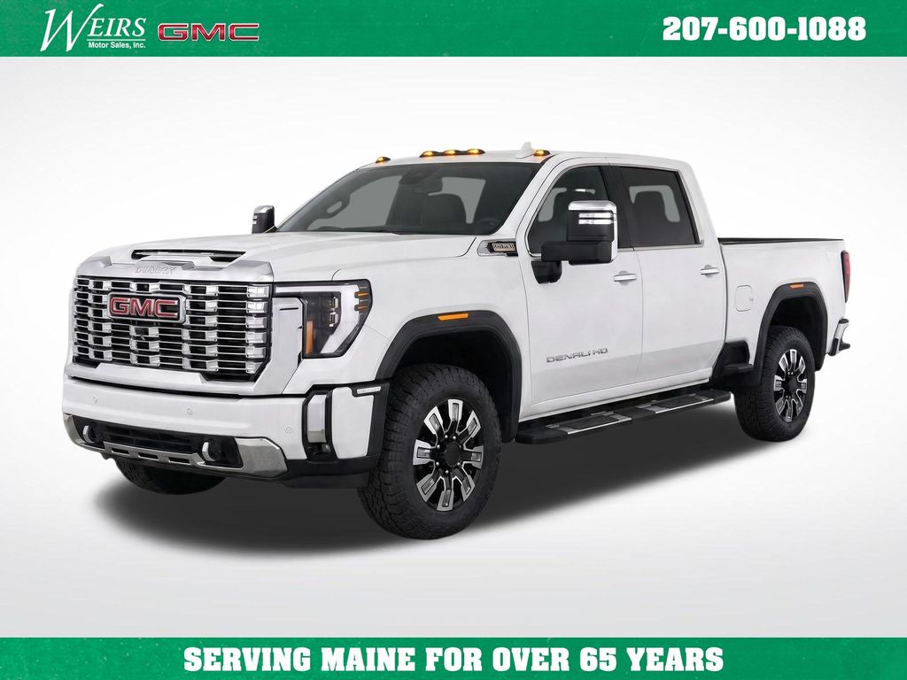 White Frost Tricoat 2024 GMC Sierra 2500HD Pickup Truck Four-Wheel Drive Automatic