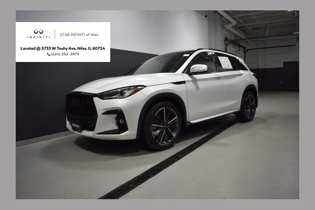 Radiant White 2023 INFINITI QX50 Sport AWD SUV / Crossover All-Wheel Drive Continuously Variable Transmission