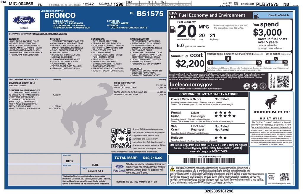 Used 2023 White Ford Big Bend image 10