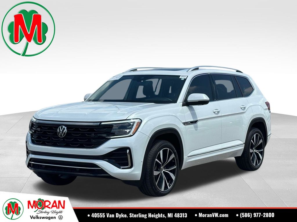 Opal White 2024 Volkswagen Atlas SEL Premium R-Line 4Motion SUV / Crossover All-Wheel Drive 8-Speed Automatic