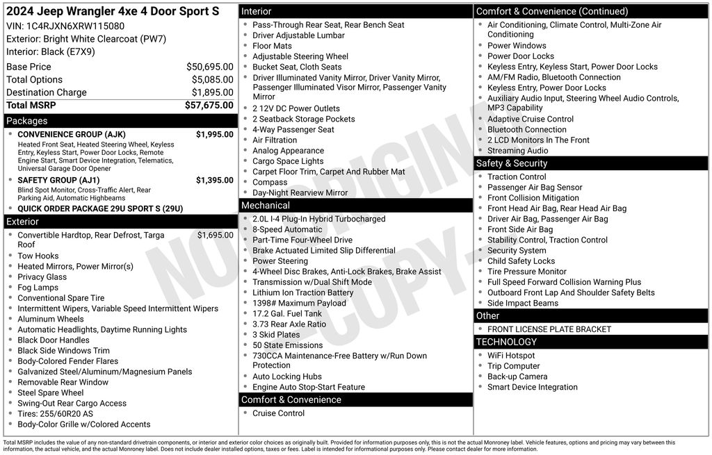 Used 2024 White Jeep Sport S 4xe image 32