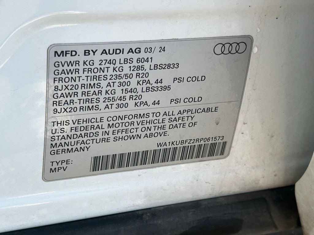 Certified Used 2024 White Audi Premium image 72