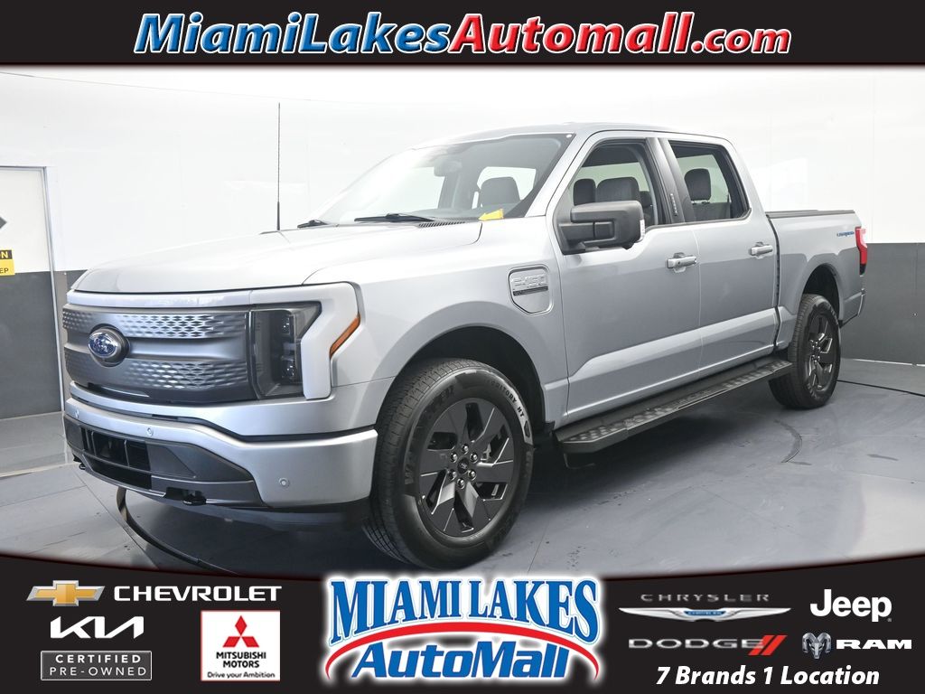Silver Metallic 2023 Ford F-150 Lightning Pickup Truck All-Wheel Drive Automatic