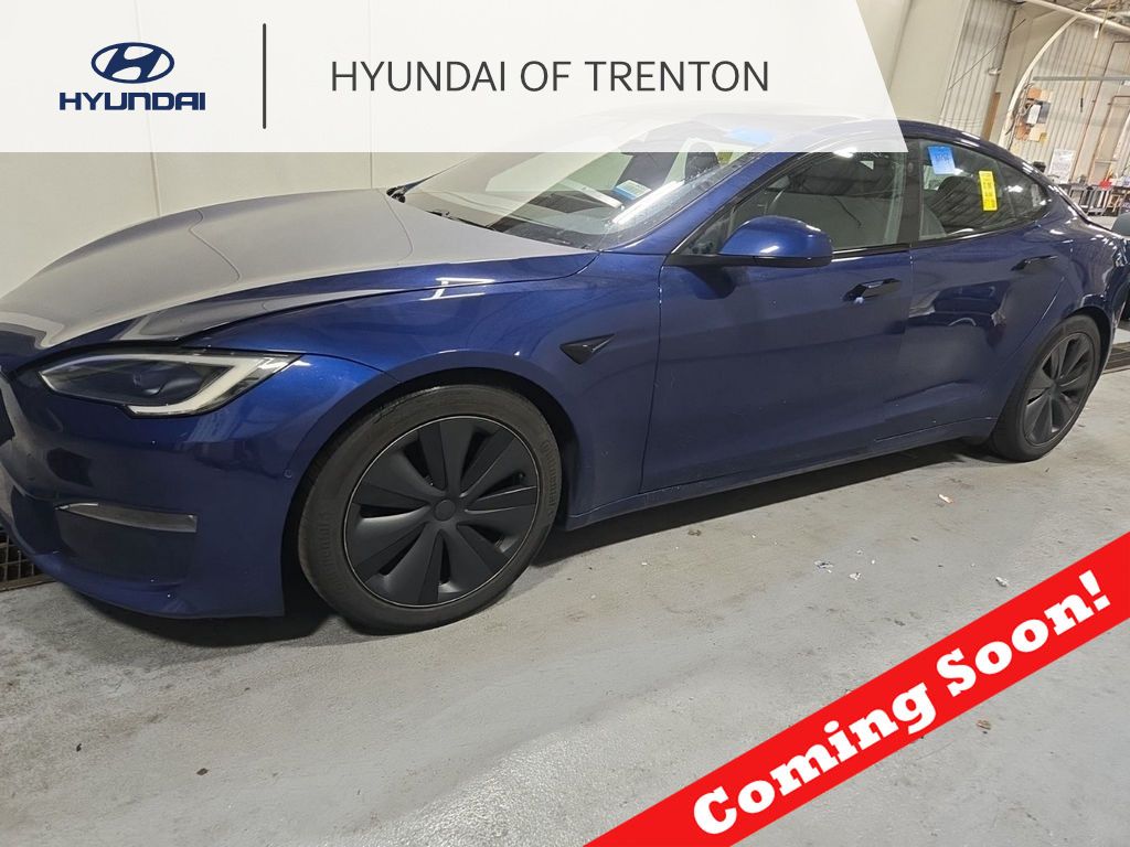 Blue 2022 Tesla Model S AWD Sedan All-Wheel Drive 1-Speed Automatic