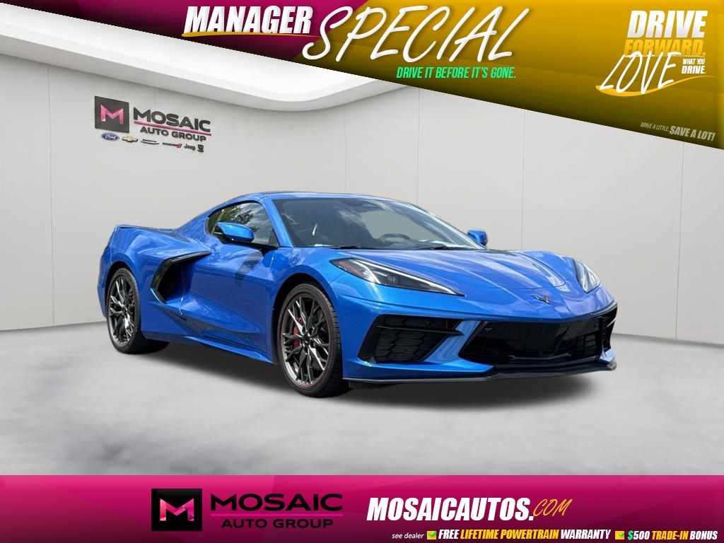 Riptide Blue Metallic 2024 Chevrolet Corvette Coupe Rear-Wheel Drive 8-Speed Dual Clutch