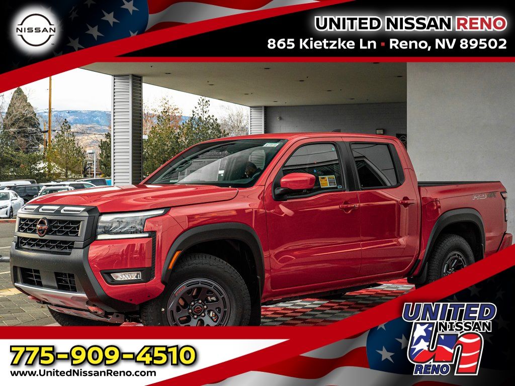 Red Alert 2026 Nissan Frontier Pickup Truck Four-Wheel Drive 9-Speed Automatic Overdrive