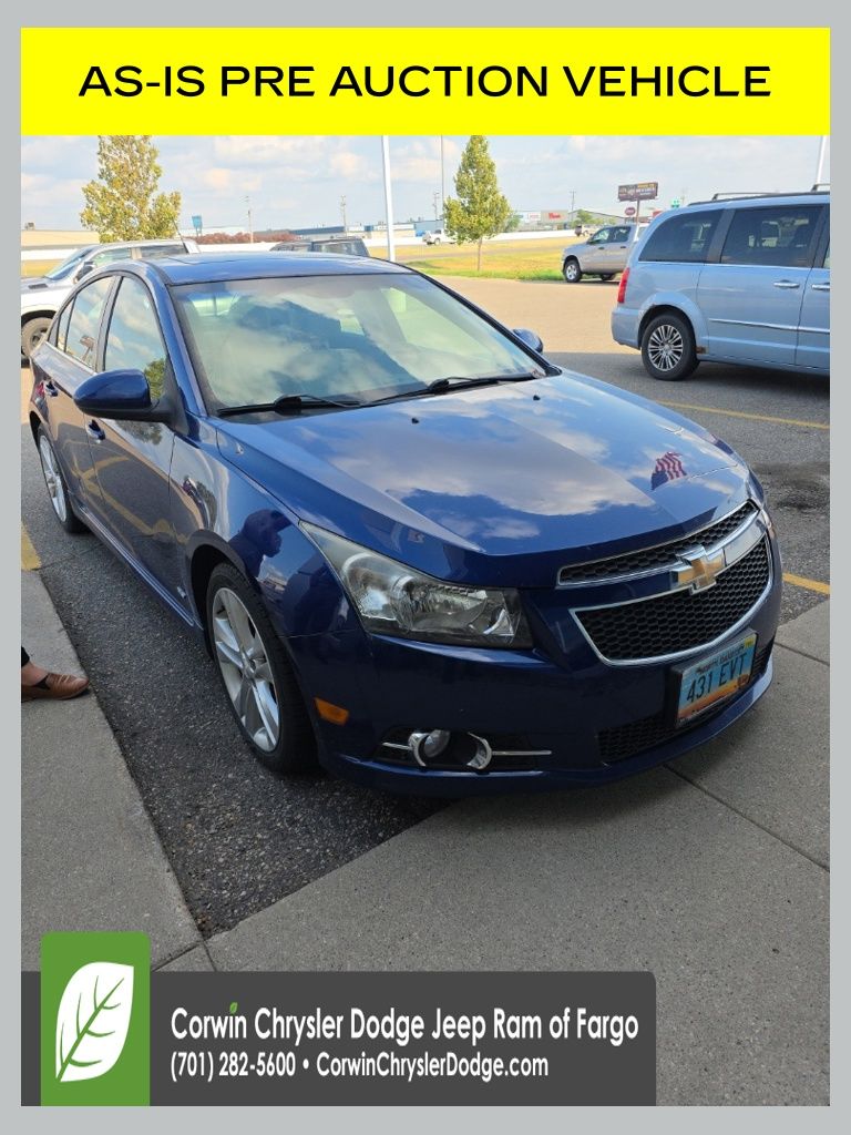 Blue Topaz Metallic 2012 Chevrolet Cruze Sedan Front-Wheel Drive 6-Speed Automatic Overdrive