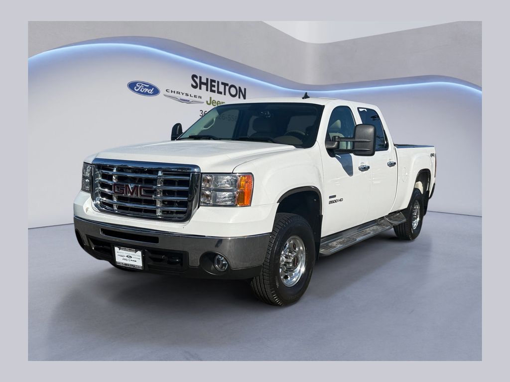 Summit White 2010 GMC Sierra 2500HD SLT Crew Cab 4WD Pickup Truck Four-Wheel Drive 6-Speed Automatic