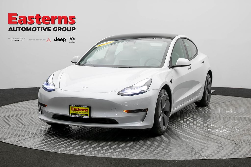 Pearl White Multi-Coat 2023 Tesla Model 3 Sedan Rear-Wheel Drive 1-Speed Automatic