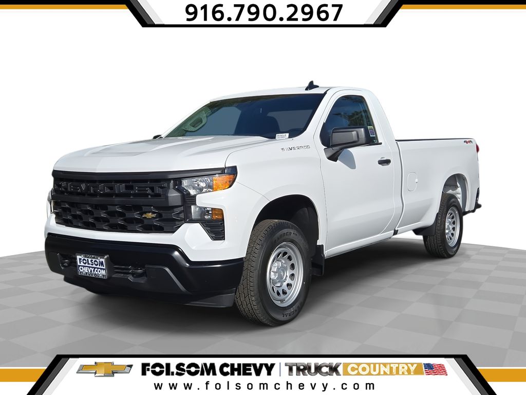 Summit White 2026 Chevrolet Silverado 1500 Pickup Truck Four-Wheel Drive Automatic