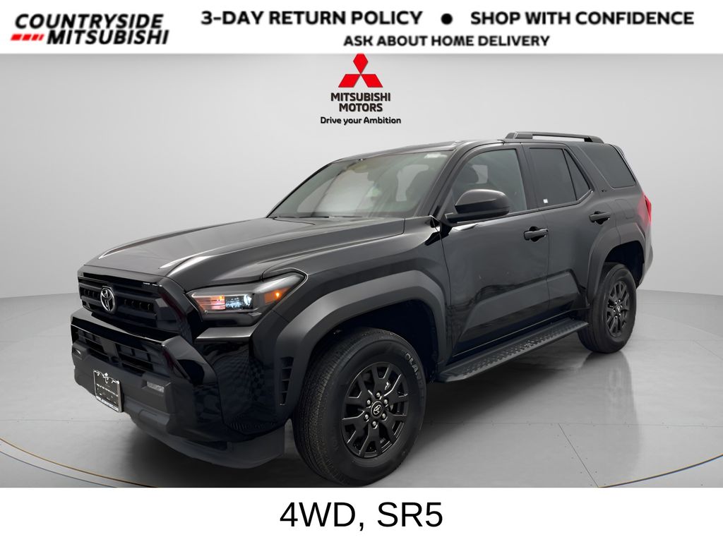 Black 2025 Toyota 4Runner SR5 4WD SUV / Crossover Four-Wheel Drive 8-Speed Automatic
