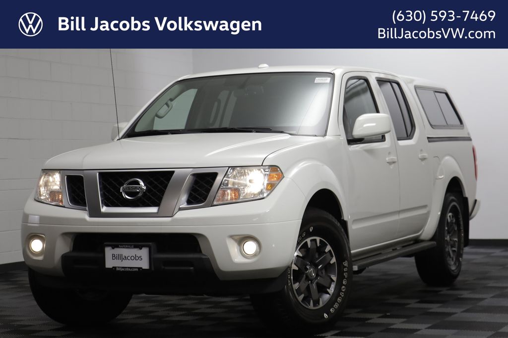 Glacier White 2016 Nissan Frontier PRO-4X Crew Cab 4WD Pickup Truck Four-Wheel Drive 5-Speed Automatic Overdrive