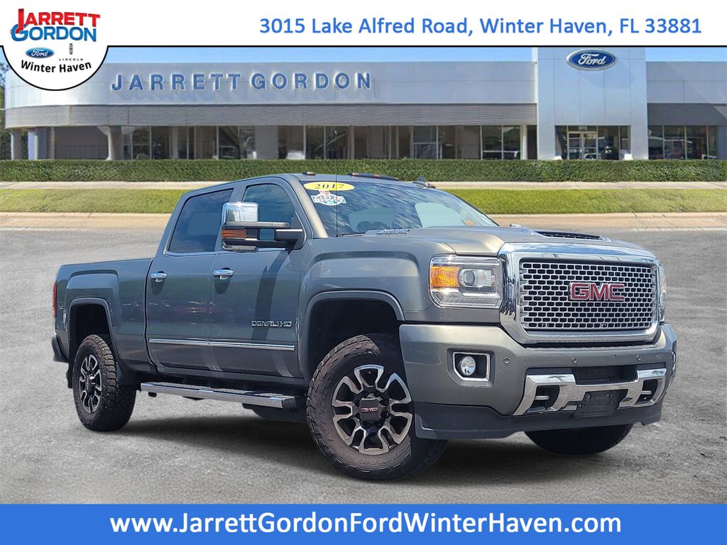 Mineral Metallic 2017 GMC Sierra 3500HD Denali Crew Cab LB DRW 4WD Pickup Truck Four-Wheel Drive 6-Speed Automatic
