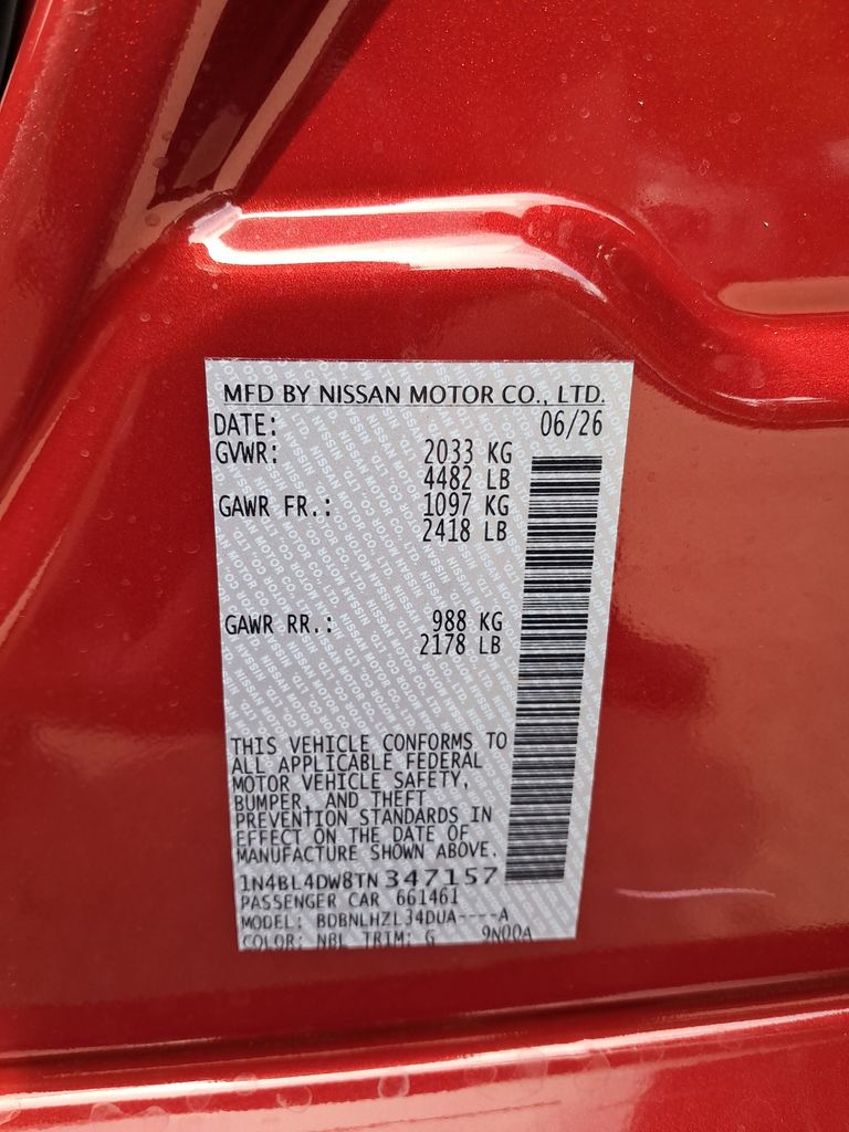 2026 Nissan Altima 2.5 SV Red at John Sisson Motors