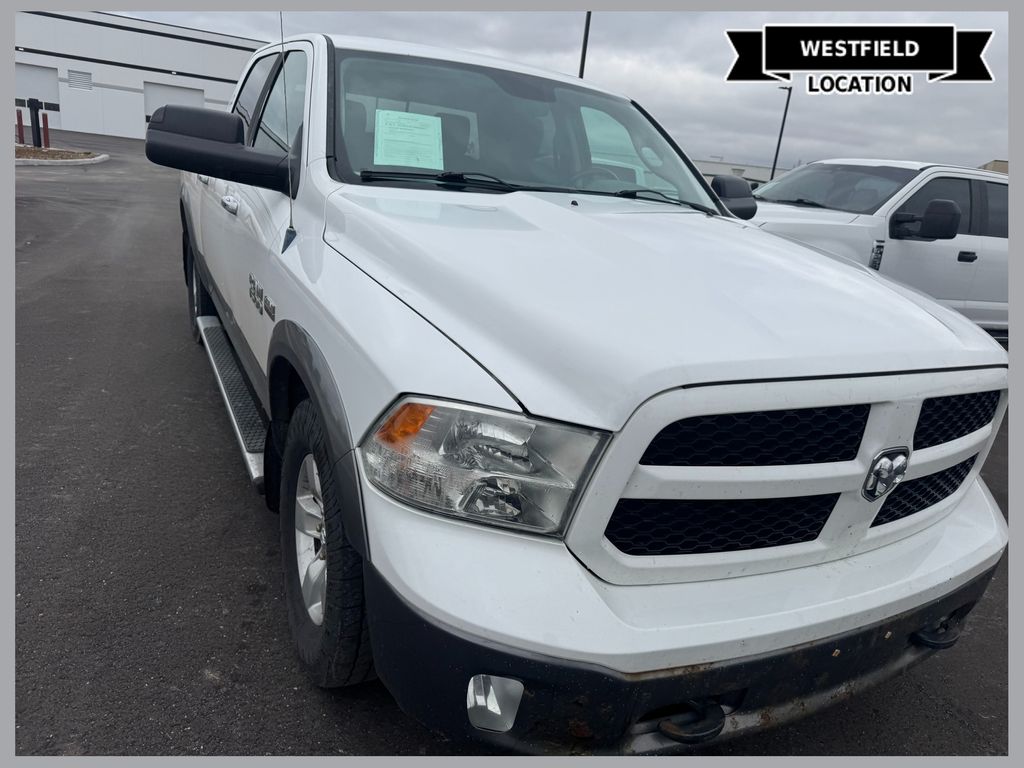Bright White Clearcoat 2013 RAM 1500 Outdoorsman Crew Cab 4WD Pickup Truck Four-Wheel Drive 8-Speed Automatic