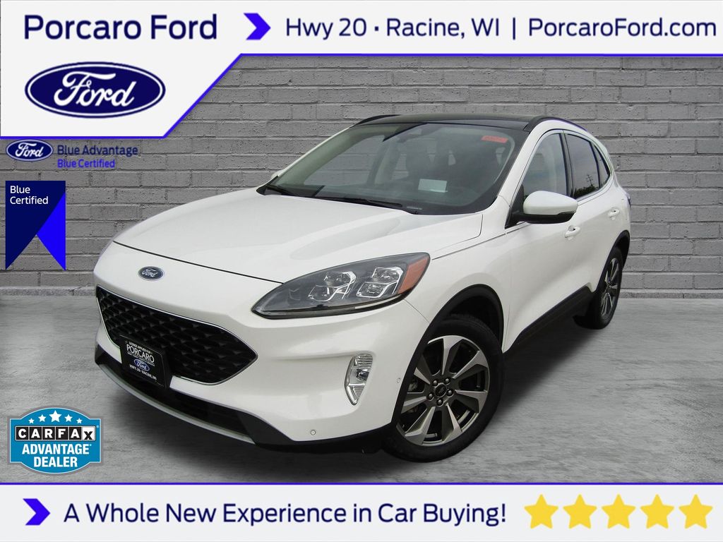 Star White Metallic Tri-Coat 2020 Ford Escape SUV / Crossover All-Wheel Drive 8-Speed Automatic