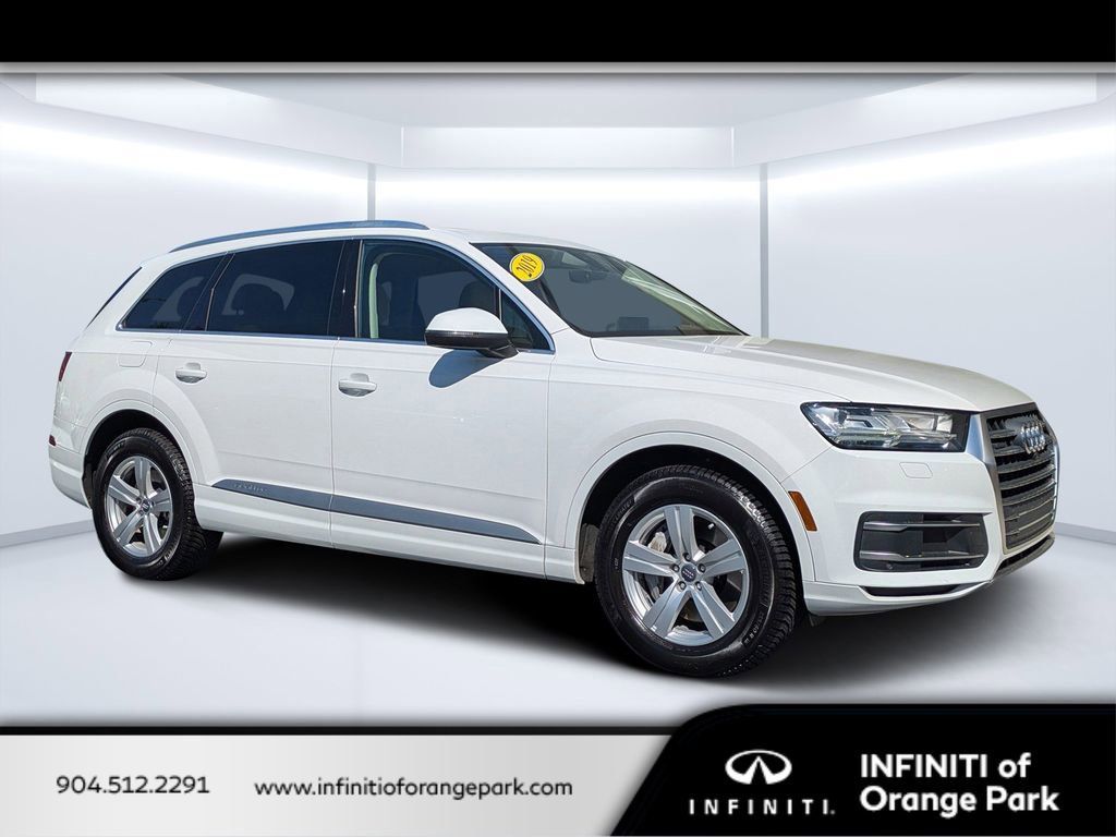 Carrara White 2019 Audi Q7 45 TFSI quattro Premium Plus SUV / Crossover All-Wheel Drive 8-Speed Automatic