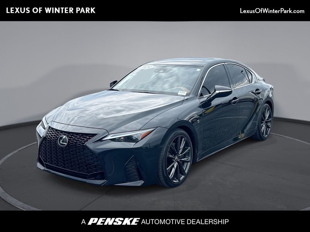 Black (Caviar) 2024 Lexus IS Sedan Rear-Wheel Drive 8-Speed Automatic