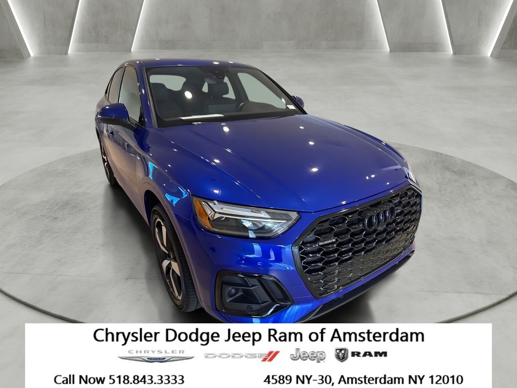 Blue Metallic 2023 Audi Q5 Sportback quattro Premium Plus S Line 45 TFSI AWD Sedan All-Wheel Drive 7-Speed Automatic