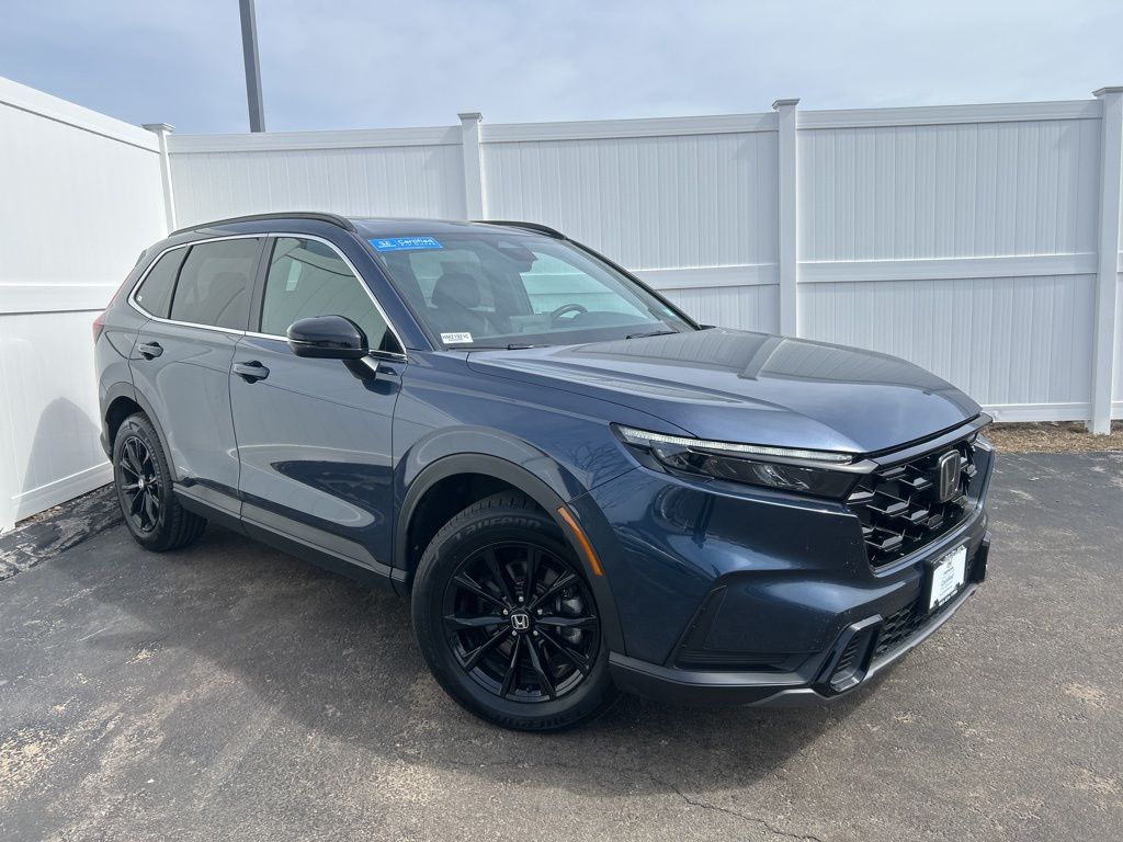 Canyon River Blue Metallic 2024 Honda CR-V Hybrid Sport AWD SUV / Crossover All-Wheel Drive Continuously Variable Transmission