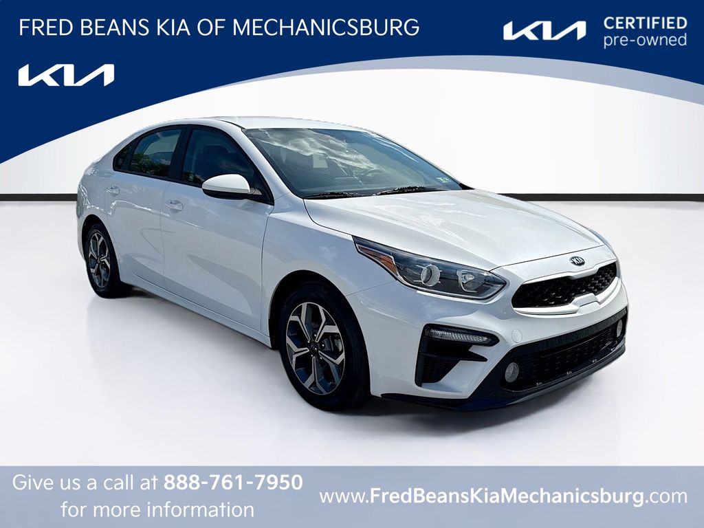 Snow White Pearl 2021 Kia Forte LXS FWD Sedan Front-Wheel Drive Continuously Variable Transmission