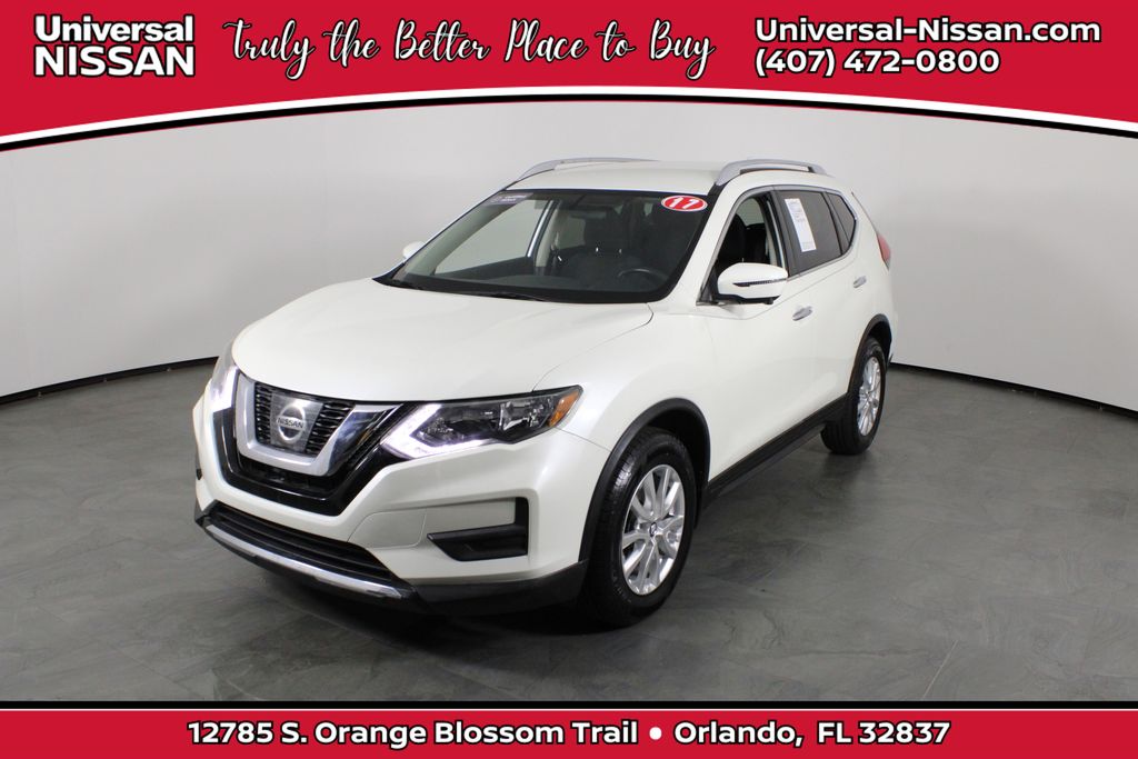 Pearl White 2017 Nissan Rogue SV FWD SUV / Crossover Front-Wheel Drive Continuously Variable Transmission