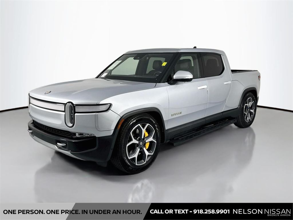 Silver 2023 Rivian R1T Pickup Truck All-Wheel Drive 1-Speed Automatic
