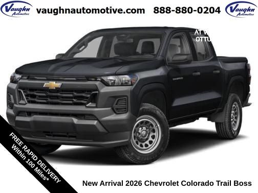 Black 2026 Chevrolet Colorado Pickup Truck Four-Wheel Drive 8-Speed Automatic