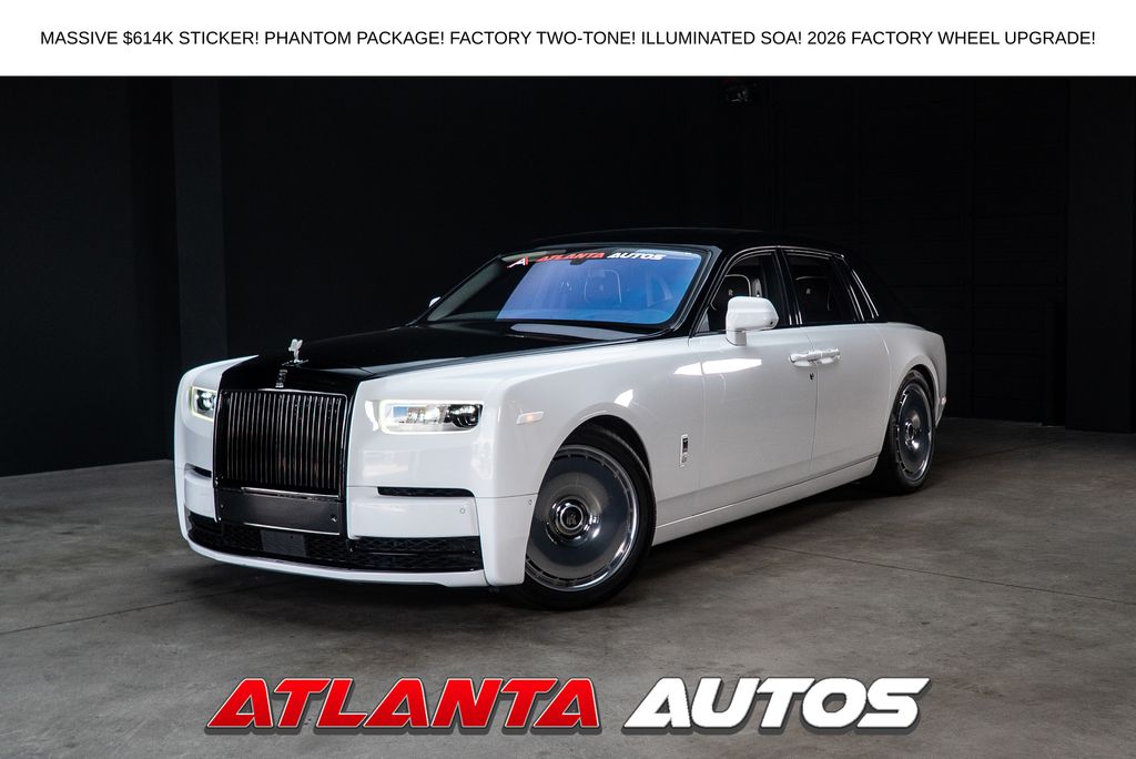 Arctic White 2019 Rolls-Royce Phantom Sedan Rear-Wheel Drive 8-Speed Automatic